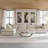 Kenda 5-Piece Upholstered Modern Linen Slipcovered Sectional Sofa With Ottoman-1489794587