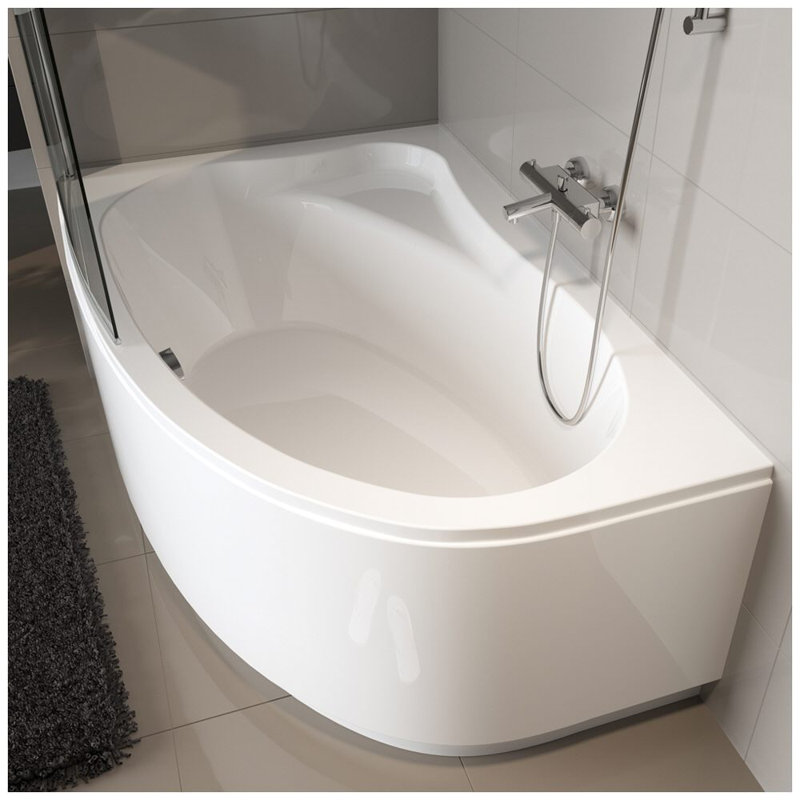 x Soaking Acrylic Bathtub, 56.5cm H x 160cm L x 105cm W