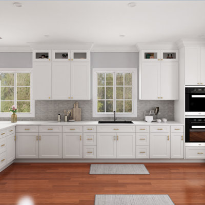 Cozy Design Recessed Panel 34.5'' H Plywood Standard Base Cabinet Ready-to-Assemble