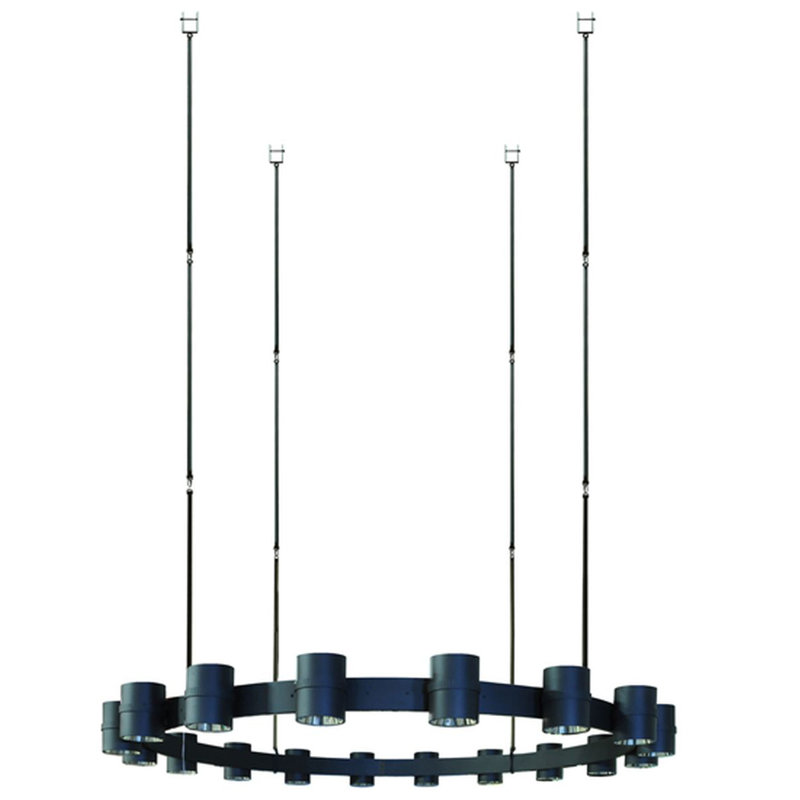 Dauri 18 - Light Wagon Wheel Chandelier