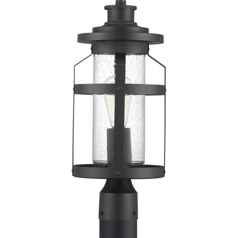 Tête de lanterne câblée à 1 lumière H 18 po Pettiford, Noir