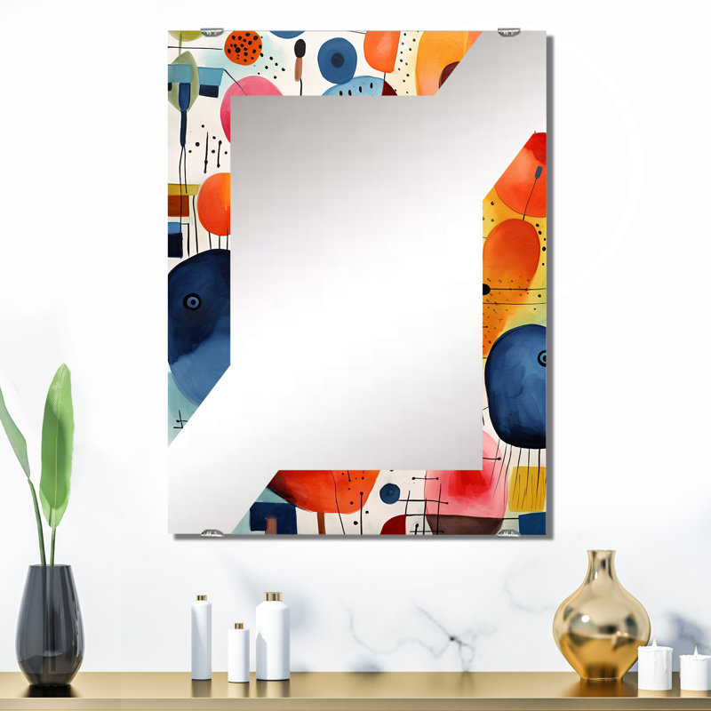 Oladele - Miroir mural géométrique abstrait MIR134547, 32 po x 24 po