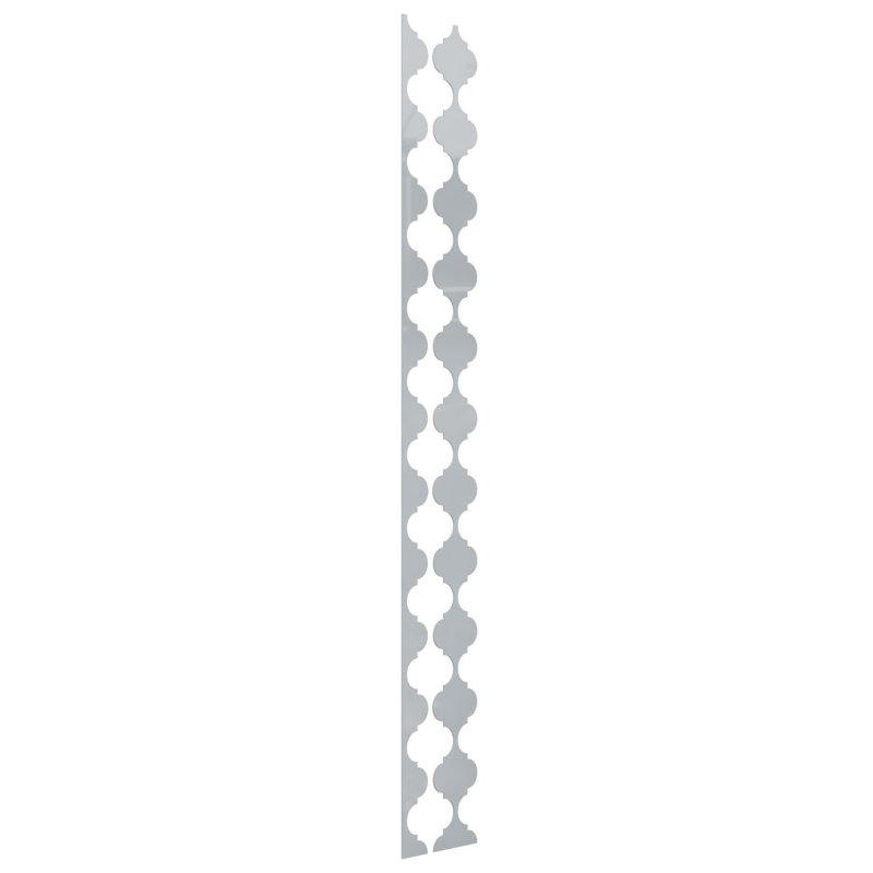 Ensemble de panneaux muraux décoratifs réglables en acrylique Marrakesh (paquet de 12), Gris, H 94 po x l 7,125 po