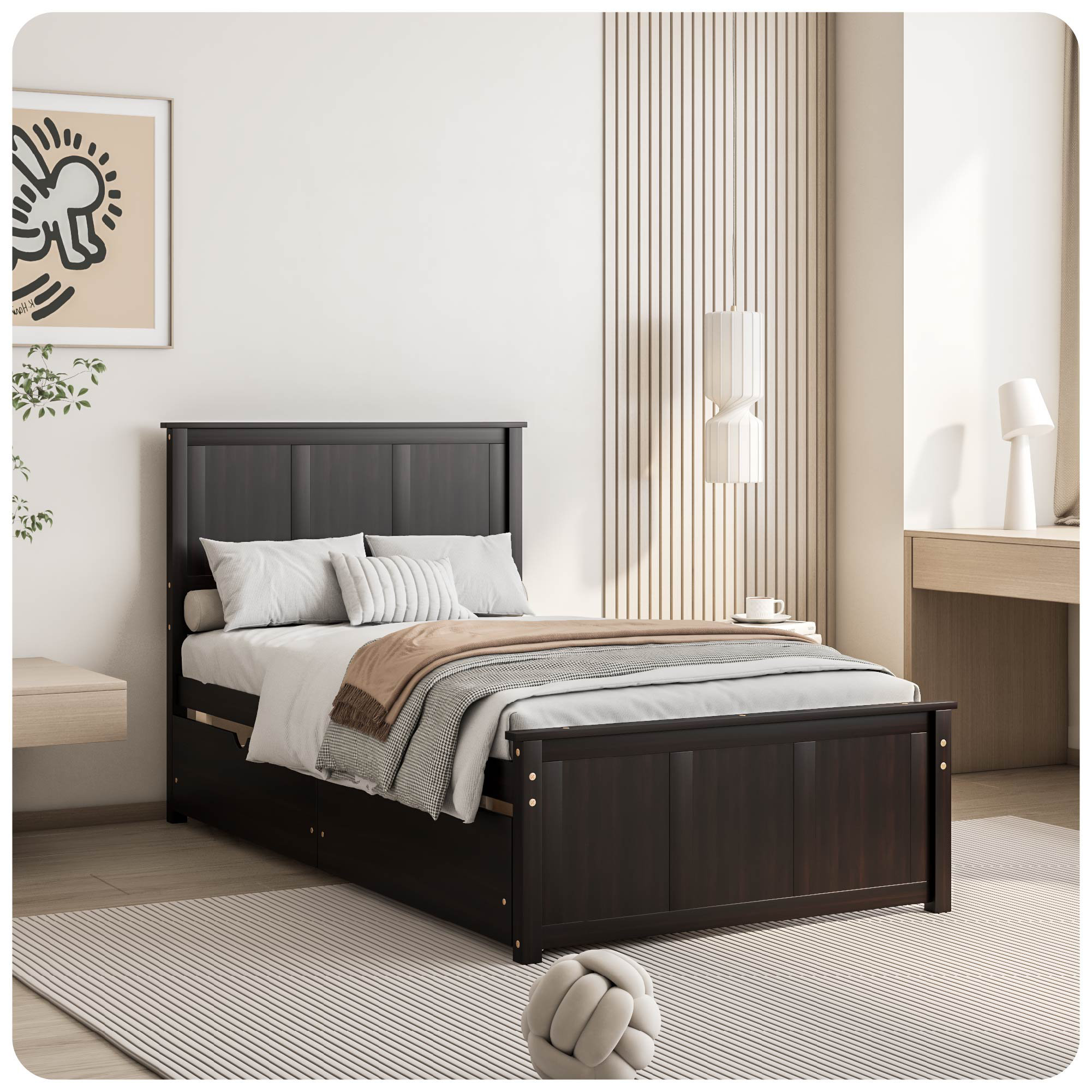 Vinura Metal Storage Bed Wayfair Canada