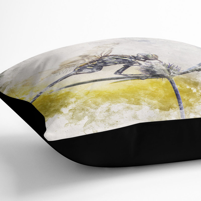 Square Throw Cushion, 55cm H x 55cm W x 20cm D, Black