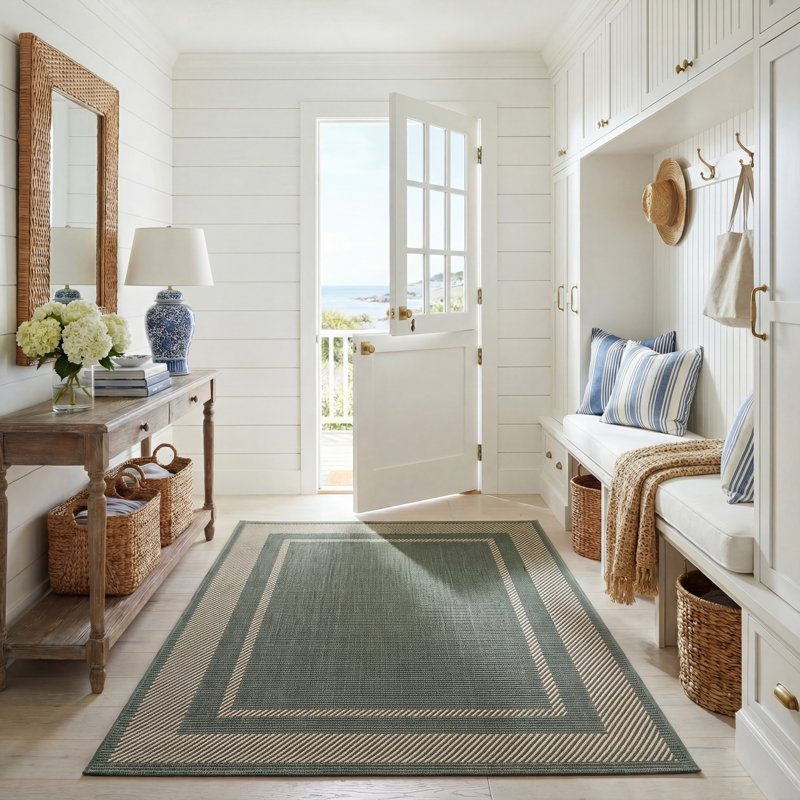 Tapis intérieur / extérieur Courtyard 8477, Rond 7 pi 10 po