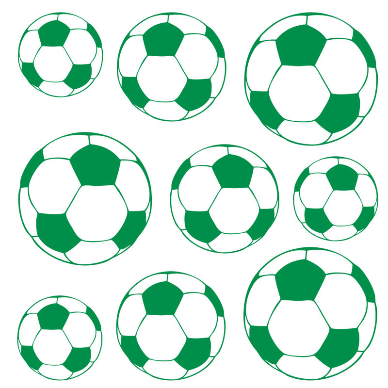 Sports Non-Wall Damaging Wall Decal, 20" H x 20" W x 0.01" D, Light Green