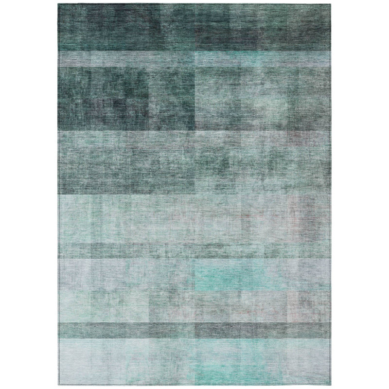Tapis extérieur lavable antidérapant 3 pi x 5 pi bleu sarcelle