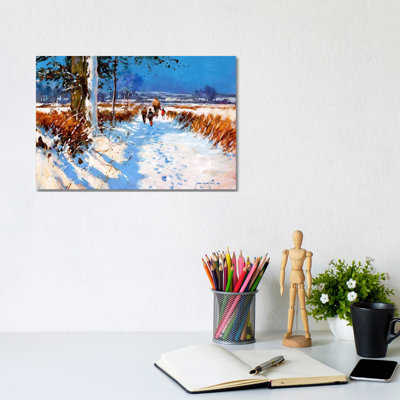 Snow On The Bridleway by John Haskins - Wrapped Canvas Gallery-Wrapped Canvas Giclée