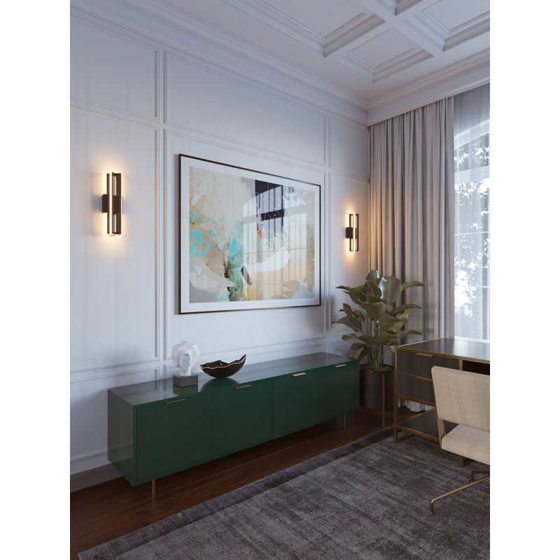 Moraleza LED Flush Mounted Sconce, Gold