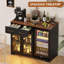 Meuble-bar à café avec réfrigérateur, meuble pour mini-réfrigérateur pour la maison