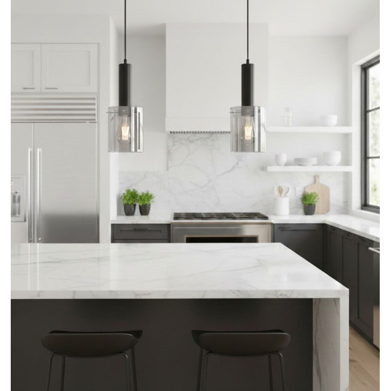 1 - Light Black Kitchen Island Pendant