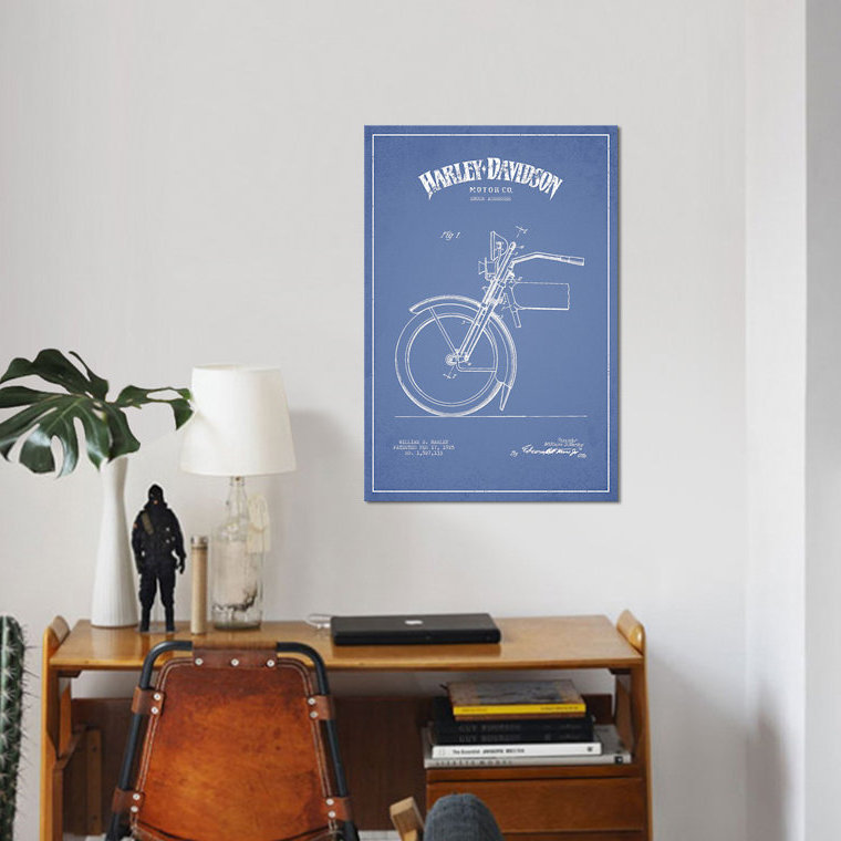 « harley-davidson motocyclettes iv », impression sur toile, H 60 po x l 40po x P 1,5 po, Toile tendue
