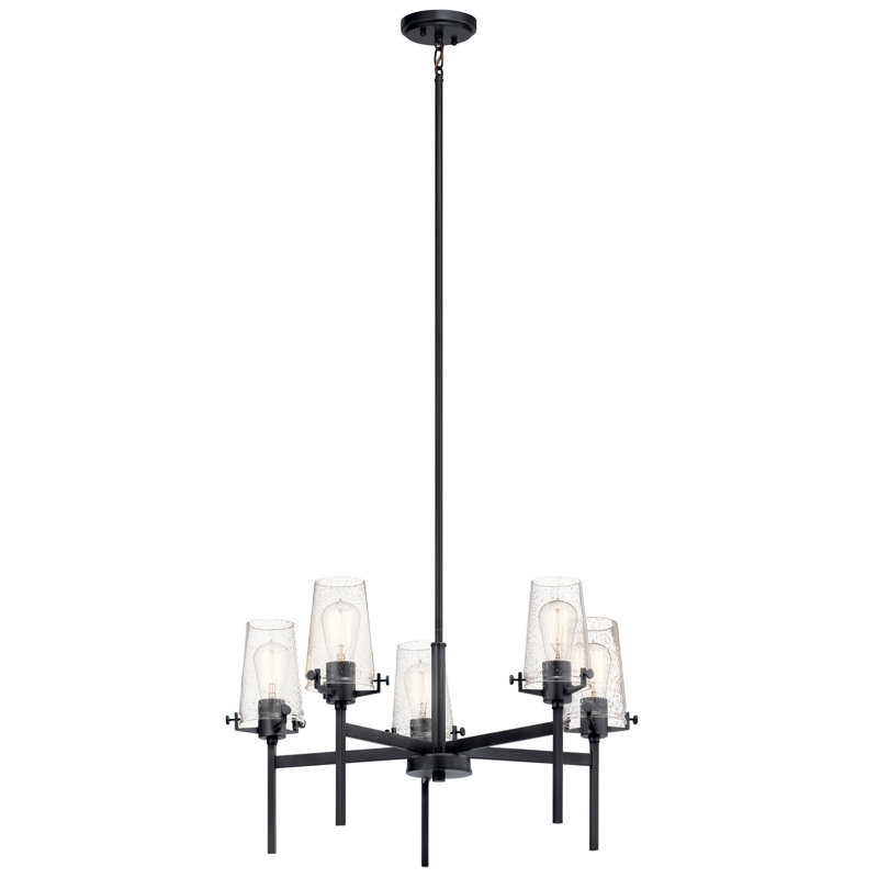  Lustre sphérique Spoutnik à 5 lumières, Noir