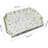 16 Inch Mother Of Pearl Tray Dodecagon, Large Lacquer Shell Tray With Handles And 2”Side, Decorative Shell Serving Tray Inlay Nacre Ottoman Tray For Coffee Table, Vanity Organizer, Breakfast