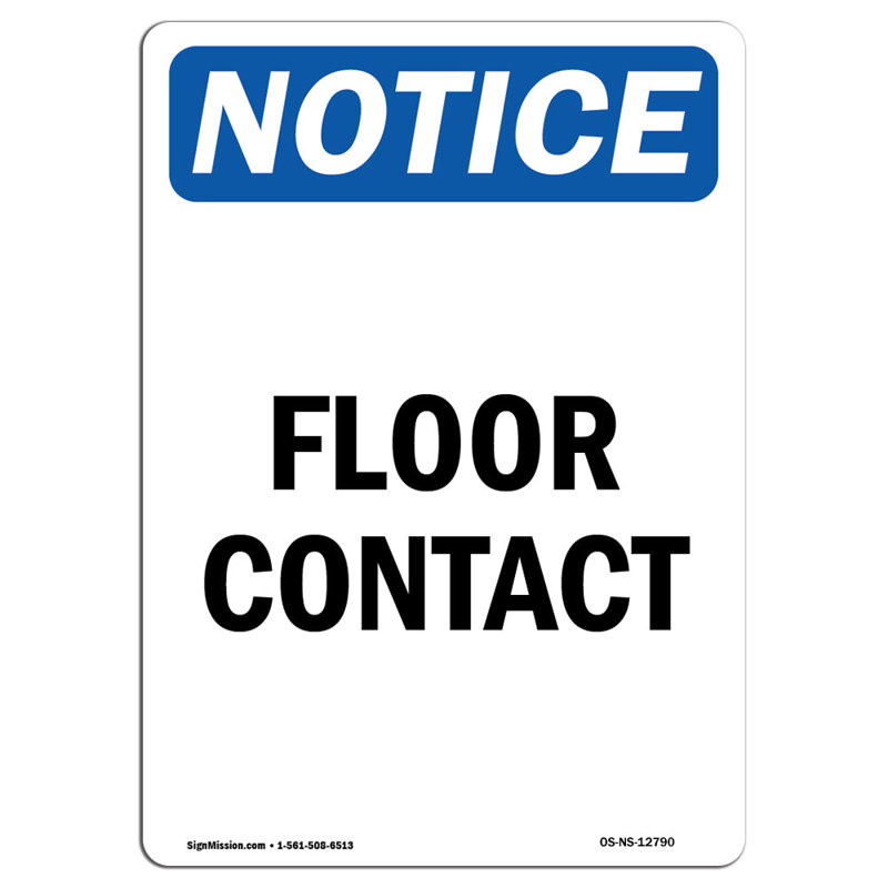 Floor Contact Sign