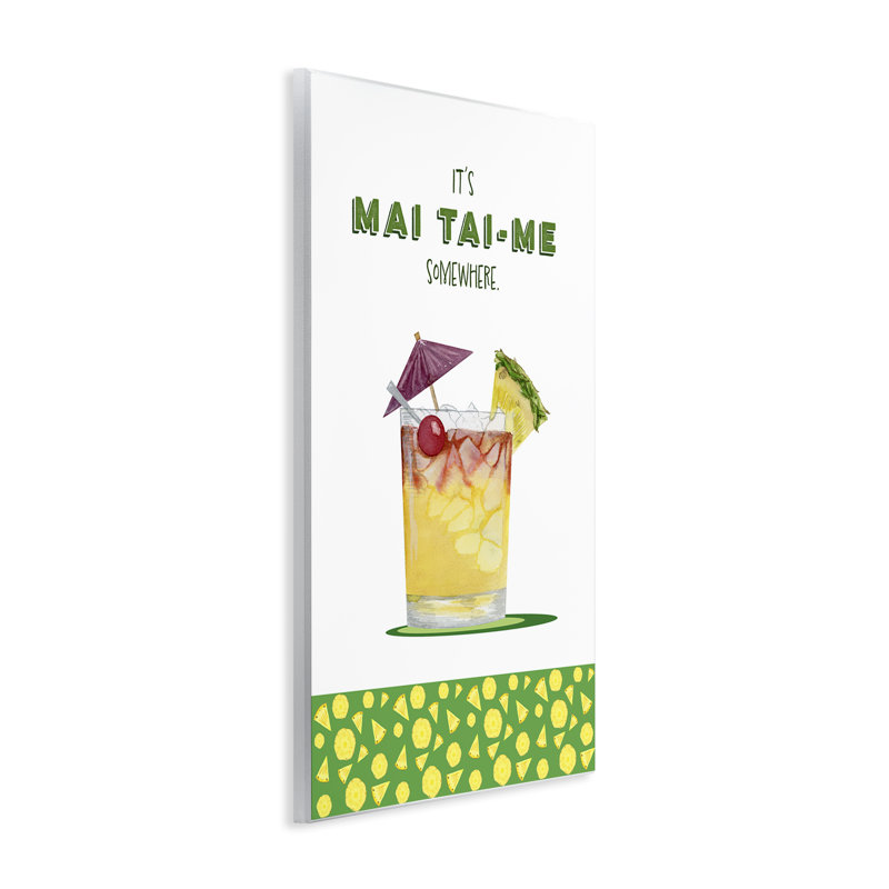 Plaque murale Mai Mai-me Somewhere Cocktail, design par Brett Blumenthal, H 15 po x l 10 po