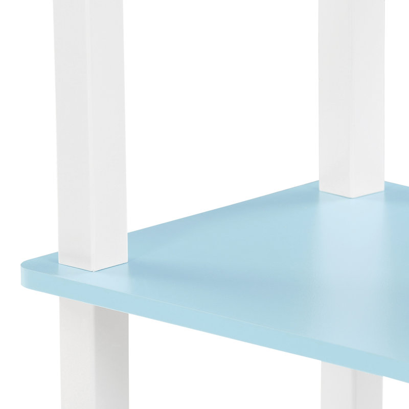 Maxine 59.9cm W Manufactured Wood Shelving Unit, Light Blue/White