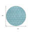 Tapis d'intérieur rond lavable 8 pi bleu sarcelle et bleu marine