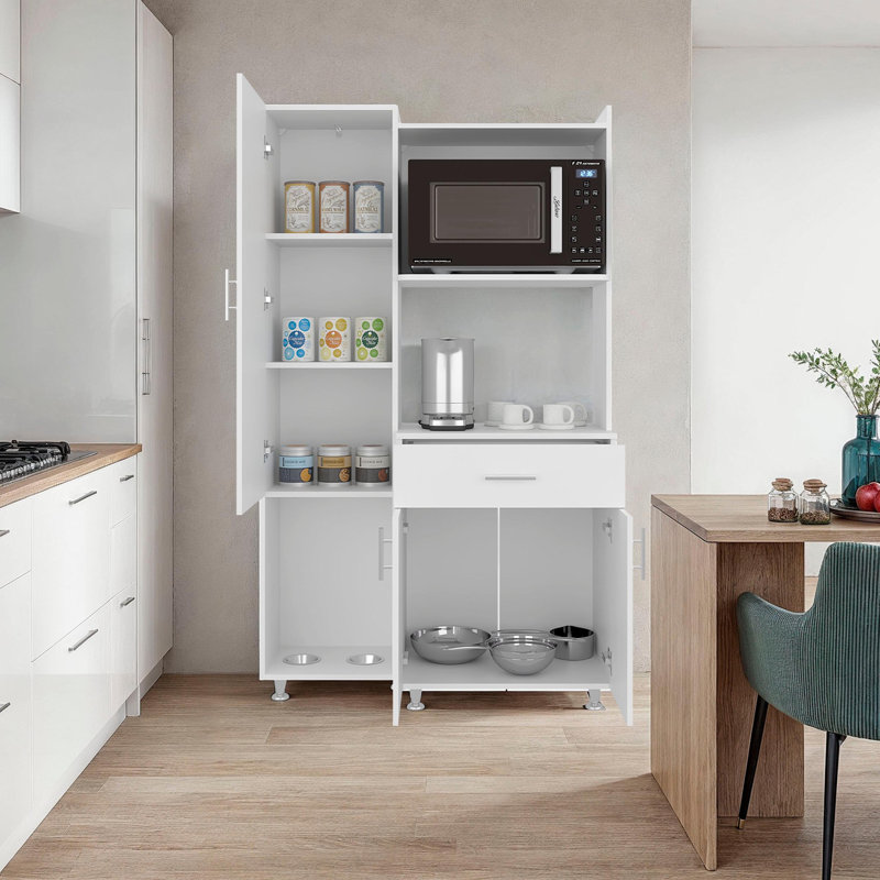 White 3-door Kitchen Storage Cabinet