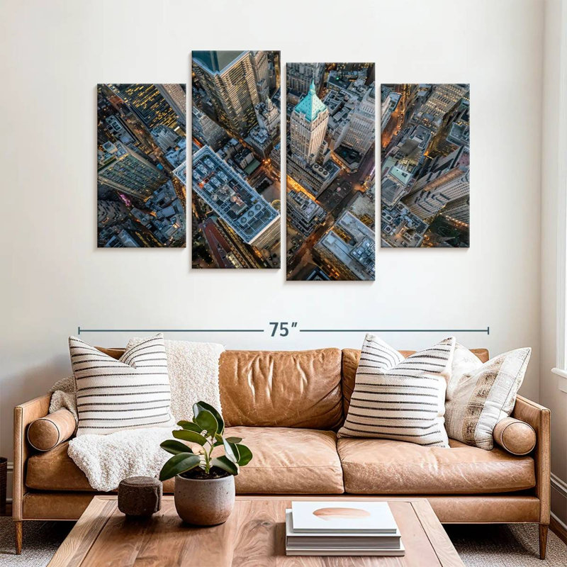 Lynelle New York vue d'en haut, H 42 po x l 68 po