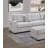 Sectional sofa with chaise longue and footstool