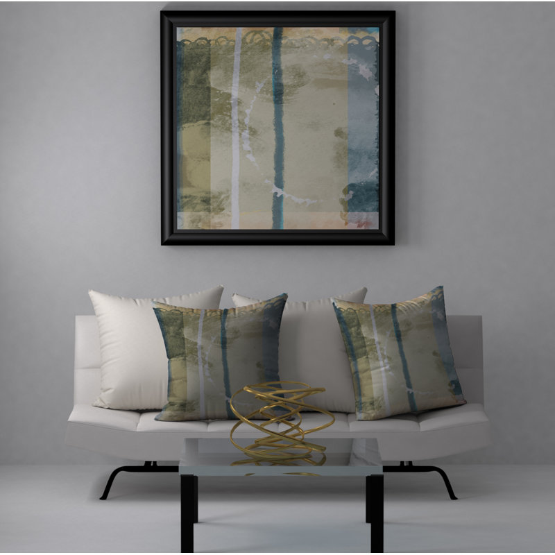 Abstract Throw Pillow, 18" H x 18" W