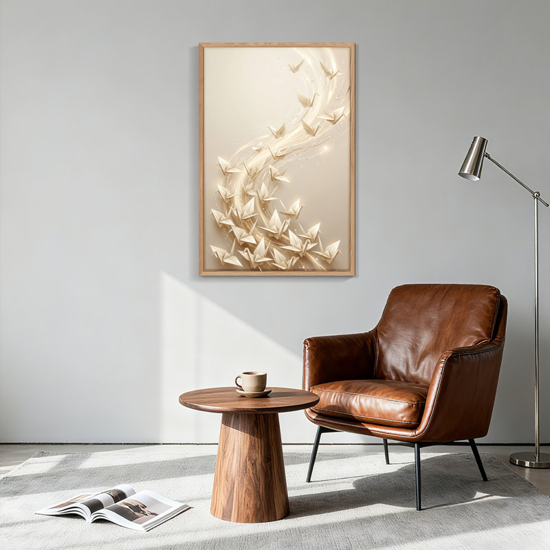 Ensemble de 1 tableau sur toile « Oiseaux en origami », 36"H x 24"W, Wrapped Canvas