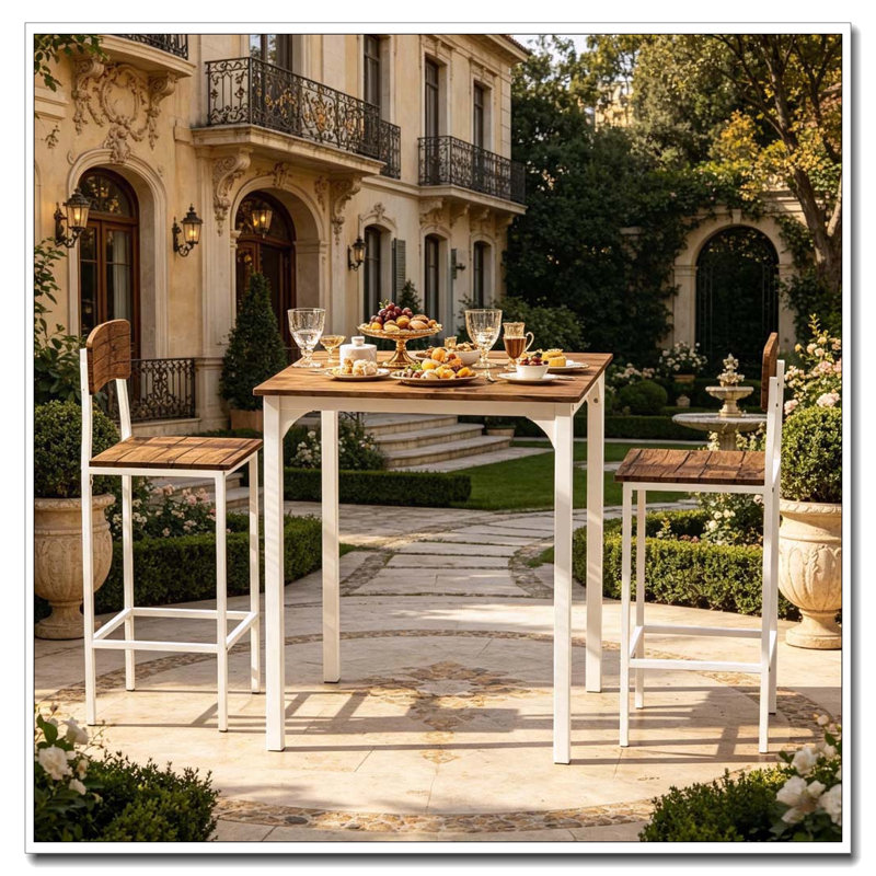 Steel Top Dining Set