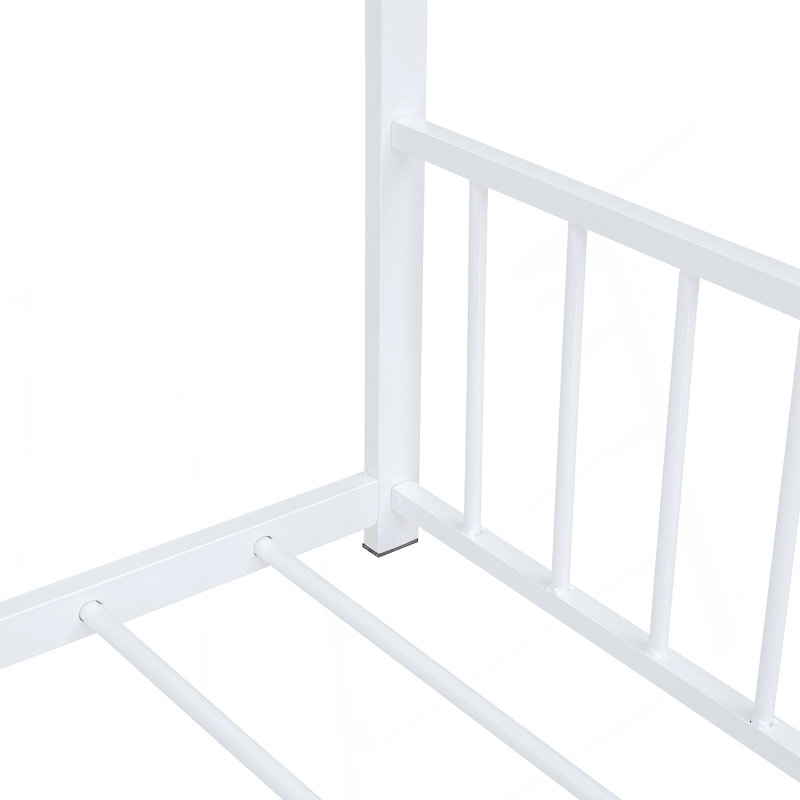 Lit en métal, Lit double, Blanc