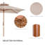 Parasol de marché carré 10' Audwin
