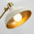 Wyatt Cream 60 In. Modern Led Floor Lamp With Integrated Led And Gold Interior Shade