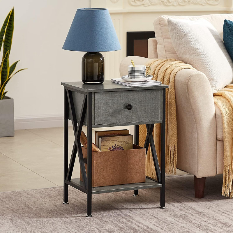 Table de chevet, Gris foncé