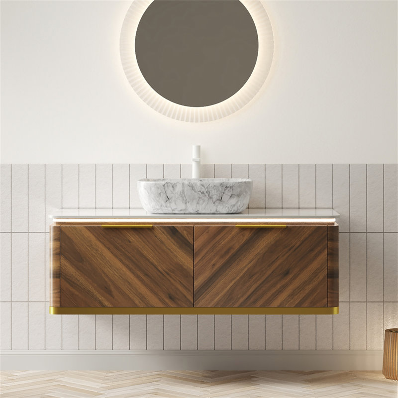 DIPA 48" Bathroom Vanity&Sink, Dark Walnut, 48"