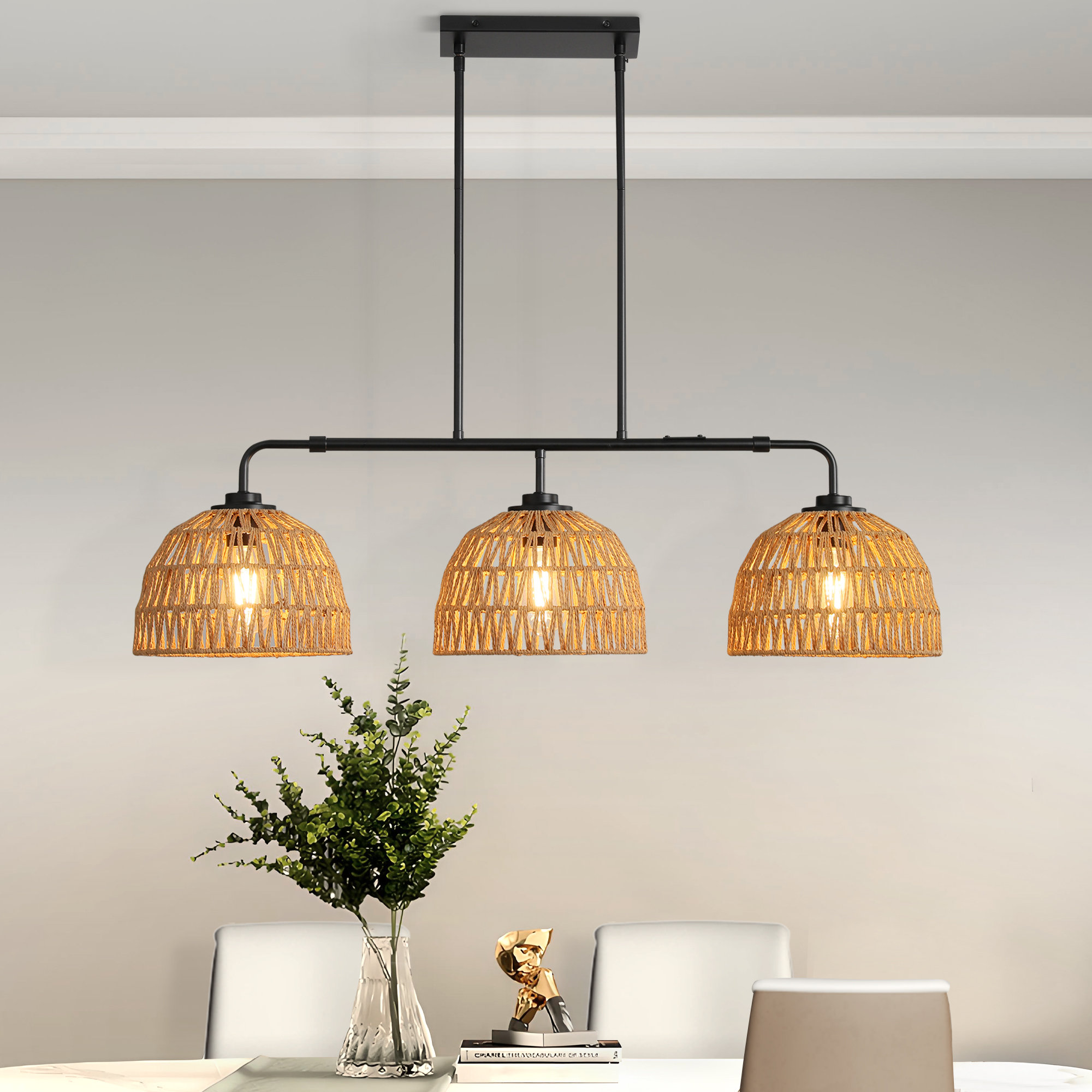 Bay Isle Home™ Buonomo 3 - Light Boho Kitchen Island Pendant & Reviews ...