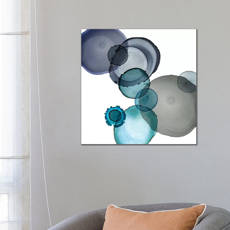 « Seaglass I » par Carol Robinson, reproduction d’art, Pas de tapis, Toile tendue, H 26 po x l 26 po x P 1,5 po