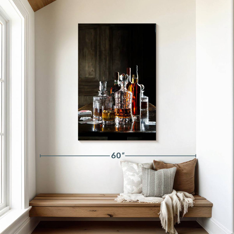 Carafe à whisky en cristal, H 45 po x l 30 po