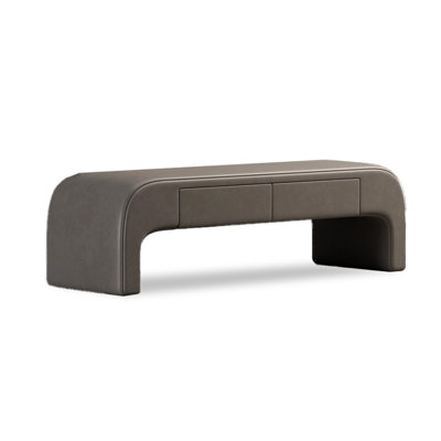 Modern Italian Style Solid Wood End Of Bed Bench With Drawers