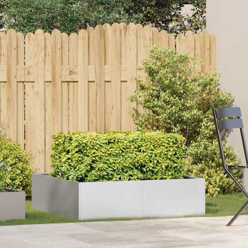 Planter Box, 30cm H x 100cm W x 100cm D, Silver