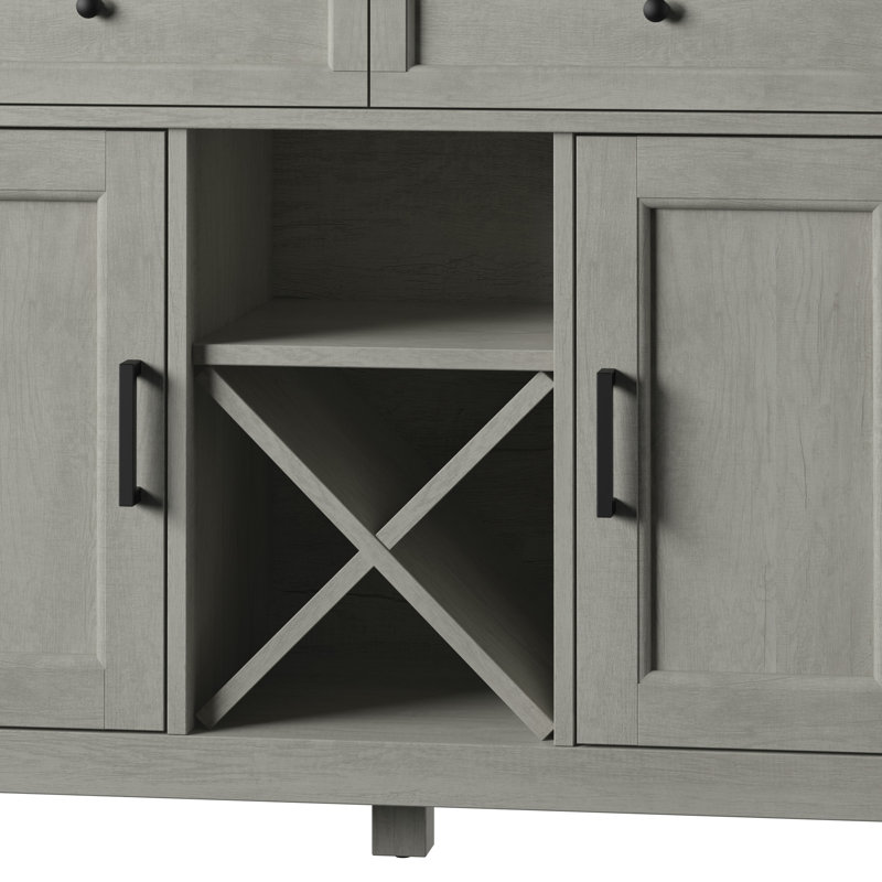 Caister Sideboard with Bar Hutch, Fairfax Oak