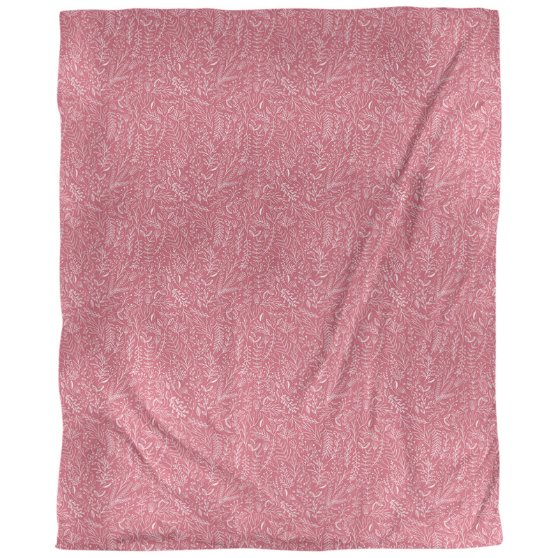 Tissu ditsy, Rouge, L 54 po x l 36 po, Coton peigné pima