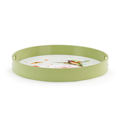 Stopping By Round Serve Tray - 18In
