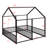 Metal House Platform Bed with Open Concept Design-128993121