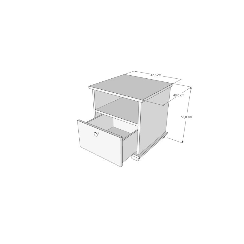Cullum 1 Drawer Nightstand