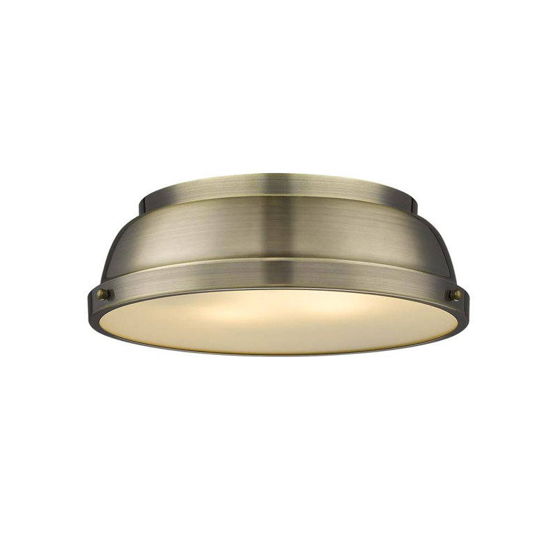 Plafonnier encastré 2 lumières Calico, Laiton vieilli, Laiton vieilli