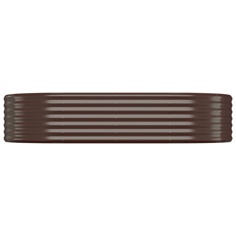 Garden Raised Bed Powder-coated Steel, brown, 36cm H x 175cm W x 100cm D