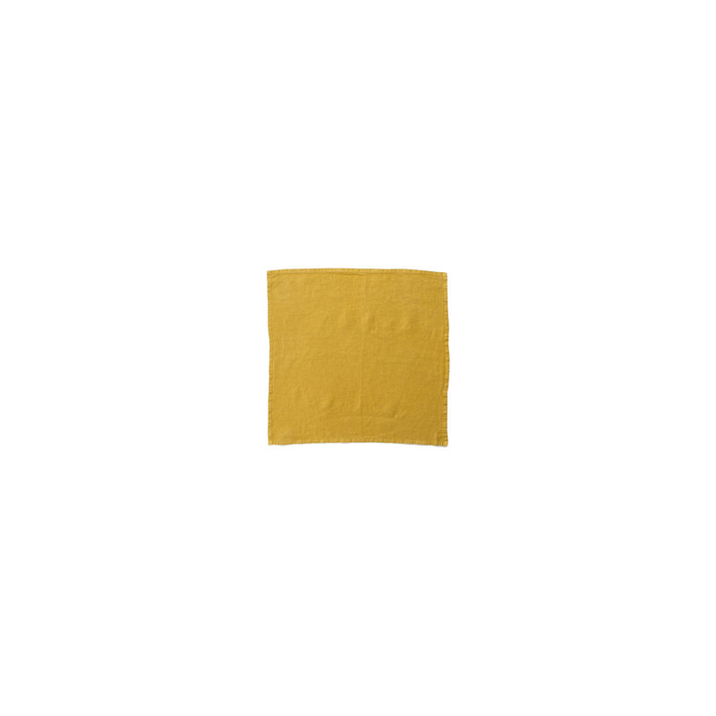 Simple Linen Napkin - Set Of 4, Mustard