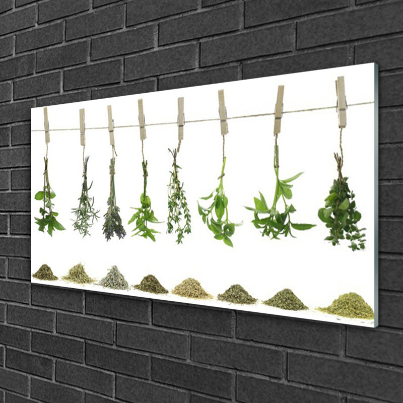 Glass Print Wall Art 100X50cm Image Printed On Glass Decorative Wall Picture Behind Toughened / Tempered Safety Real Glass For Kitchen & Living Room Theme: Flowers Floral