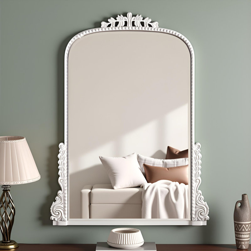 Miroir mural Euri, Blanc, 31,5 po x 23,6 po