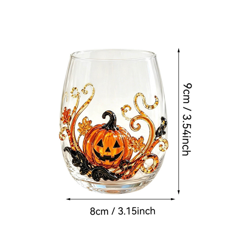Verre à vin sans pied d'Halloween